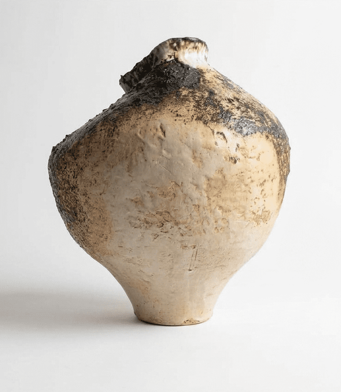 Jarrón decorativo de gran formato en gres — Land Ceramic